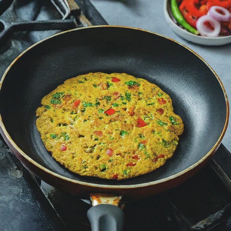 Moong dal crepes with veggies